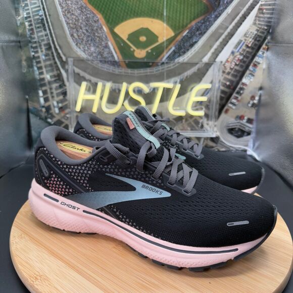 Brooks Ghost 14 Running Shoes Black/Pearl/Peach US Women’s 9.5 B - Picture 1 of 10